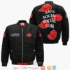 Akatsuki Cloud Anti Social Club Naruto Anime 3D Bomber Jacket