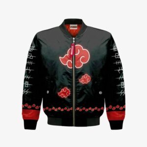Akatsuki Cloud Bomber Jacket Custom Akatsuki Symbol Cosplay Costumes Bomber Jacket