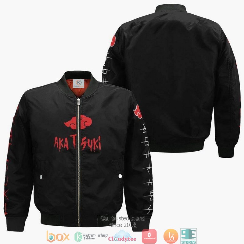 Akatsuki Naruto All Over Printed 3D Bomber Jacket Akatsuki Naruto All Over Printed 3D Bomber Jacket