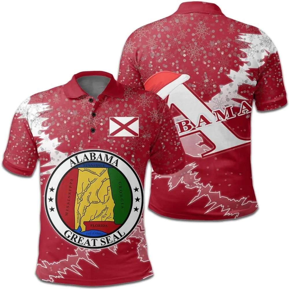 Alabama Christmas Coat Of Arms Polo Shirt X Style J78 Alabama Christmas Coat Of Arms Polo Shirt X Style J78
