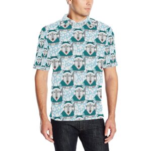 Alaskan Malamute Pattern Print Design 01 Men Polo Shirt