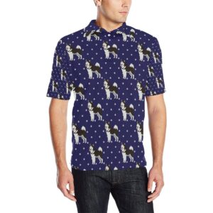 Alaskan Malamute Pattern Print Design 04 Men Polo Shirt