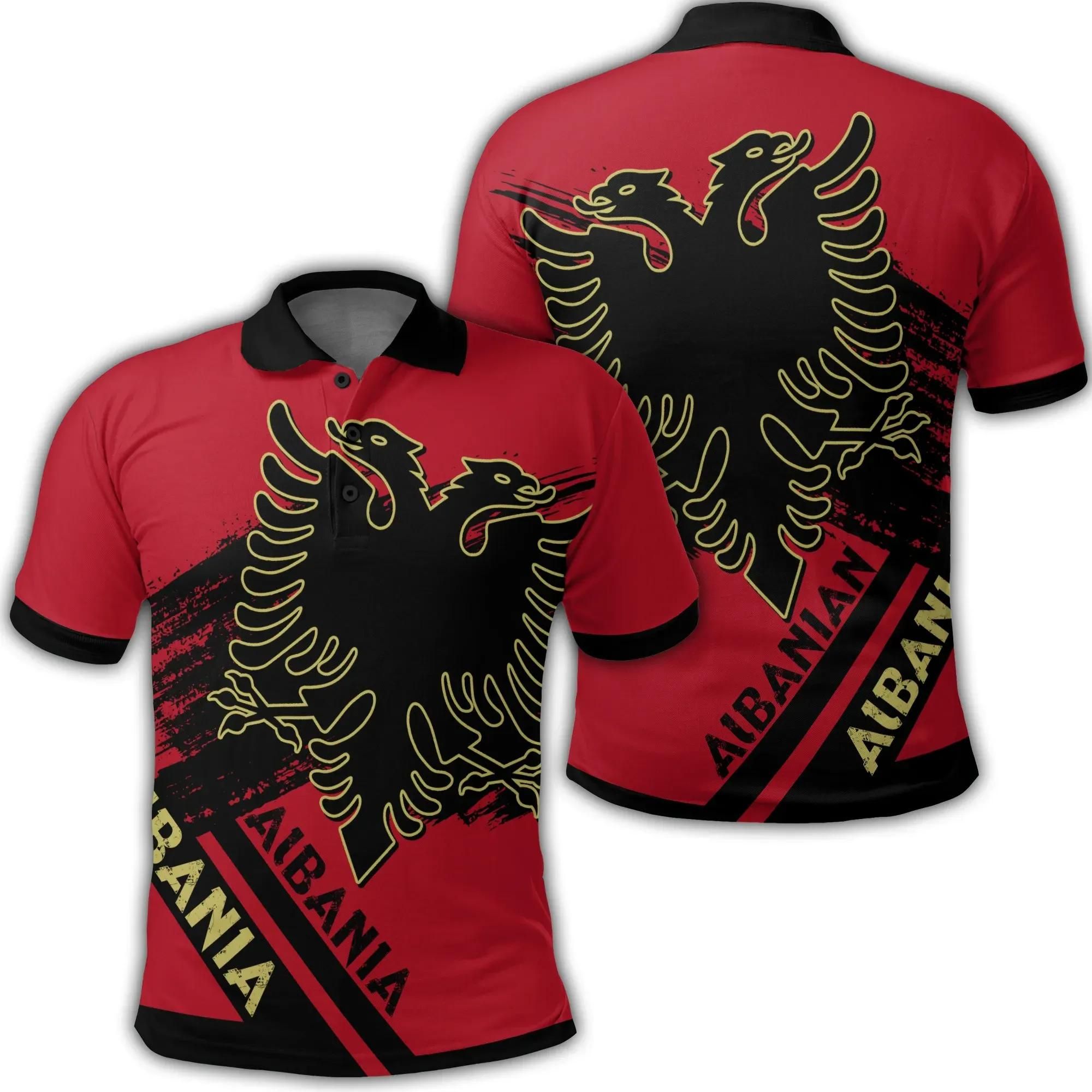 Albania Coat Of Arms Identifier Polo Shirt - u001dBrusch Style - JR Albania Coat Of Arms Identifier Polo Shirt - u001dBrusch Style - JR