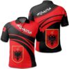 Albania Coat Of Arms Polo Shirt Cricket Style J5W