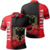 Albania Coat Of Arms Polo Shirt Quarter Style J7