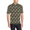 Alpaca Cactus Design Themed Print Men Polo Shirt