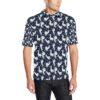 Alpaca Heart Star Design Themed Print Men Polo Shirt