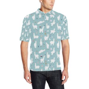 Alpaca Pattern Print Design 02 Men Polo Shirt