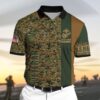 Amazing Us Marine Veteran Camo Polo Shirt