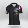 Amazing Us Trucker Black Crack Polo Shirt