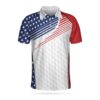 American Flag Golf Skull Wear Hat 3D All Over Printed Polo Shirt