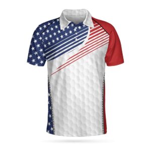 American Flag Golf Skull Wear Hat 3D All Over Printed Polo Shirt