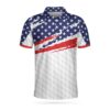 American Flag Golf Texture 3D All Over Printed Polo Shirt