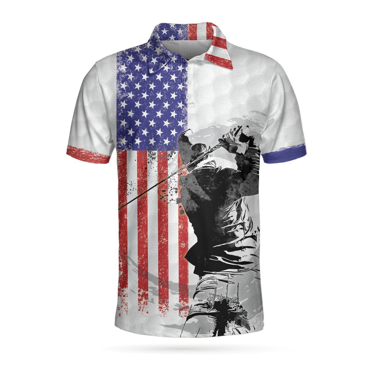 American Flag Golfer Short Sleeve Golf 3D All Over Printed Polo Shirt American Flag Golfer Short Sleeve Golf 3D All Over Printed Polo Shirt