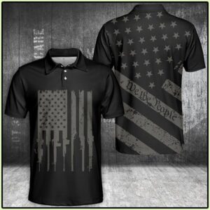 American Flag We The People U.S Flag Polo Shirt