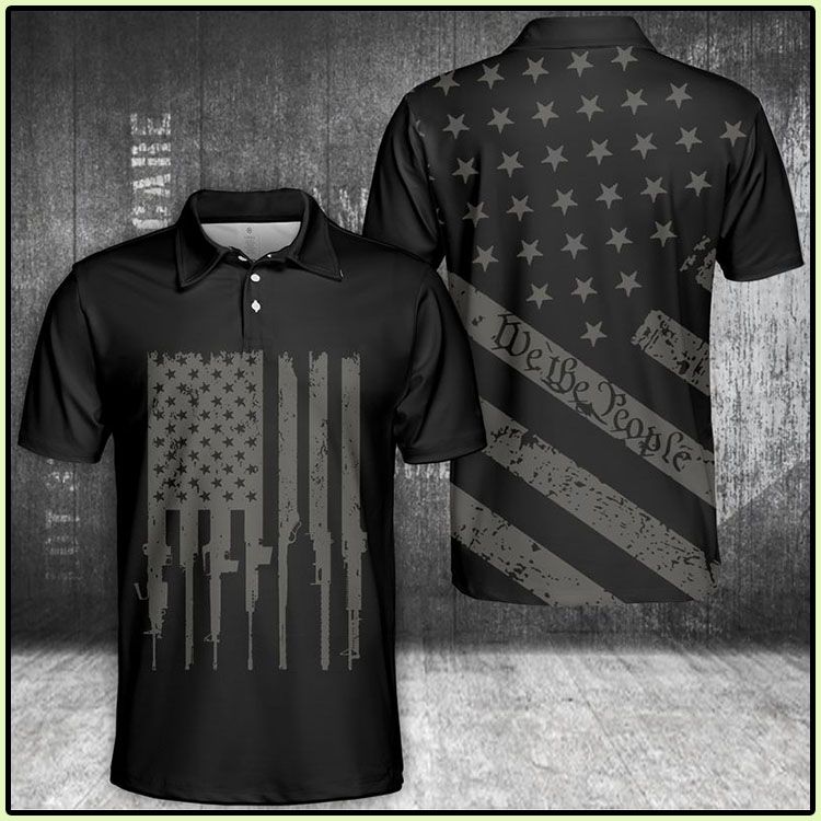 American Flag We The People U.S Flag Polo Shirt American Flag We The People U.S Flag Polo Shirt