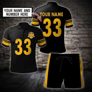 American Football Best Team Personalized Name And Number Combo Polo Shirt And Short