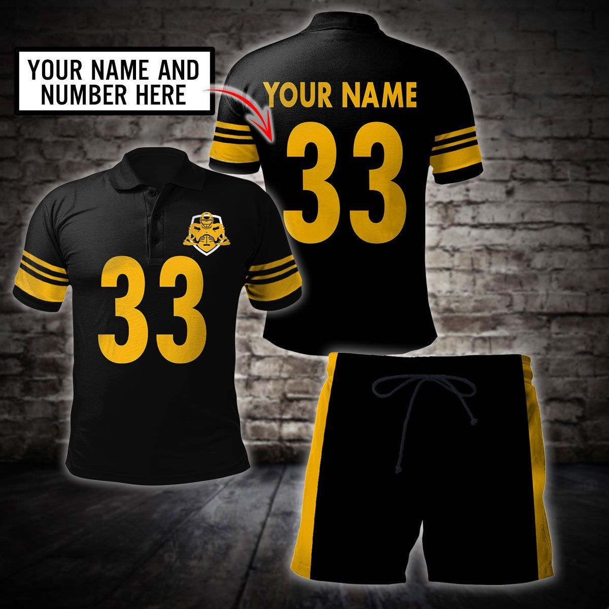 American Football Best Team Personalized Name And Number Combo Polo Shirt And Short American Football Best Team Personalized Name And Number Combo Polo Shirt And Short