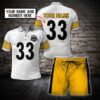 American Football Best Team Personalized Name And Number Combo Polo Shirt And Short