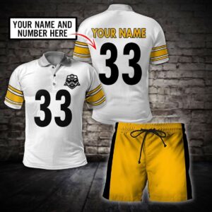 American Football Best Team Personalized Name And Number Combo Polo Shirt And Short