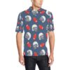 American Football Helmet Design Pattern Men Polo Shirt