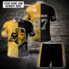 American Football Personalized Name And Number Combo Polo Shirt And Short