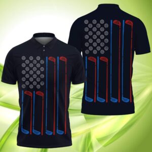 American Golf Flag Icon Polo Shirt #Kv