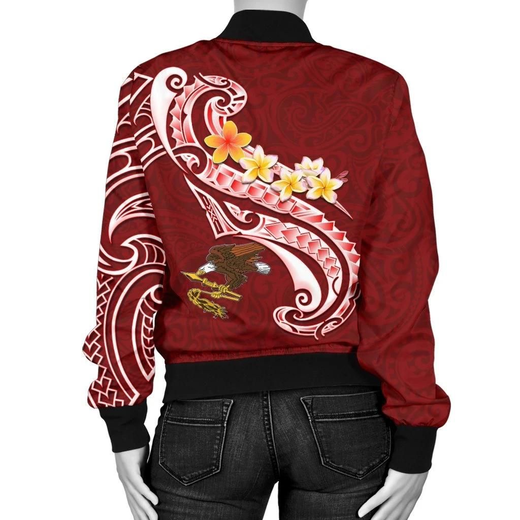 American-Samoa-Custom-Personalised-Womens-Bomber-Jacket-AS-Seal-Polynesian-Patterns-Plumeria-BN25-Bomber-Jacket-1