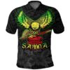 American Samoa Eagle with Seal Polo Shirt Rasta K4