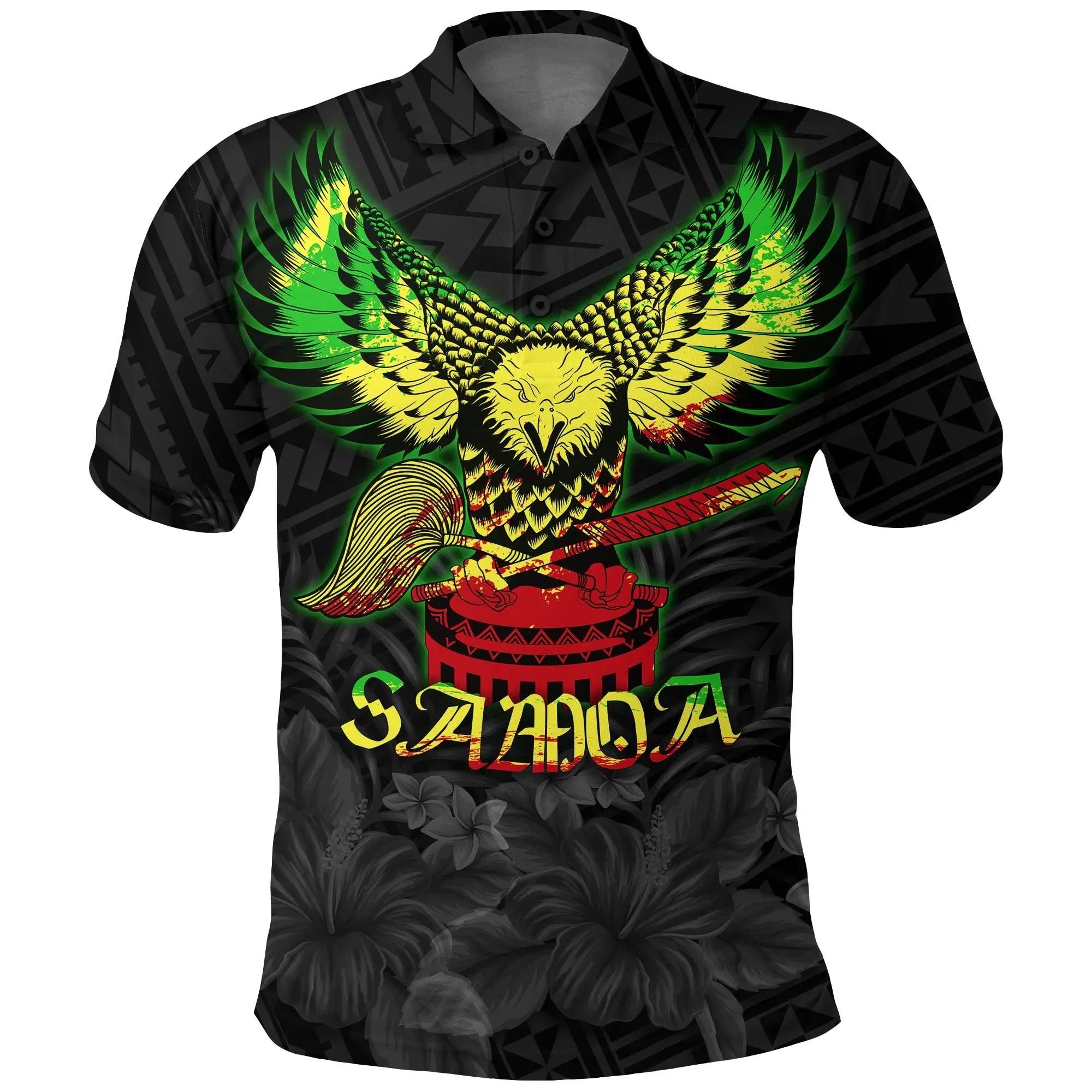 American Samoa Eagle with Seal Polo Shirt Rasta K4 American Samoa Eagle with Seal Polo Shirt Rasta K4