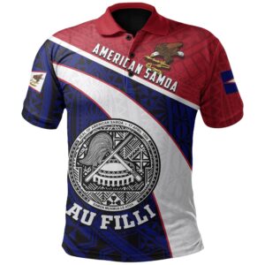 American Samoa Men's All Over Print Polo Shirt Au Filli Football TH5