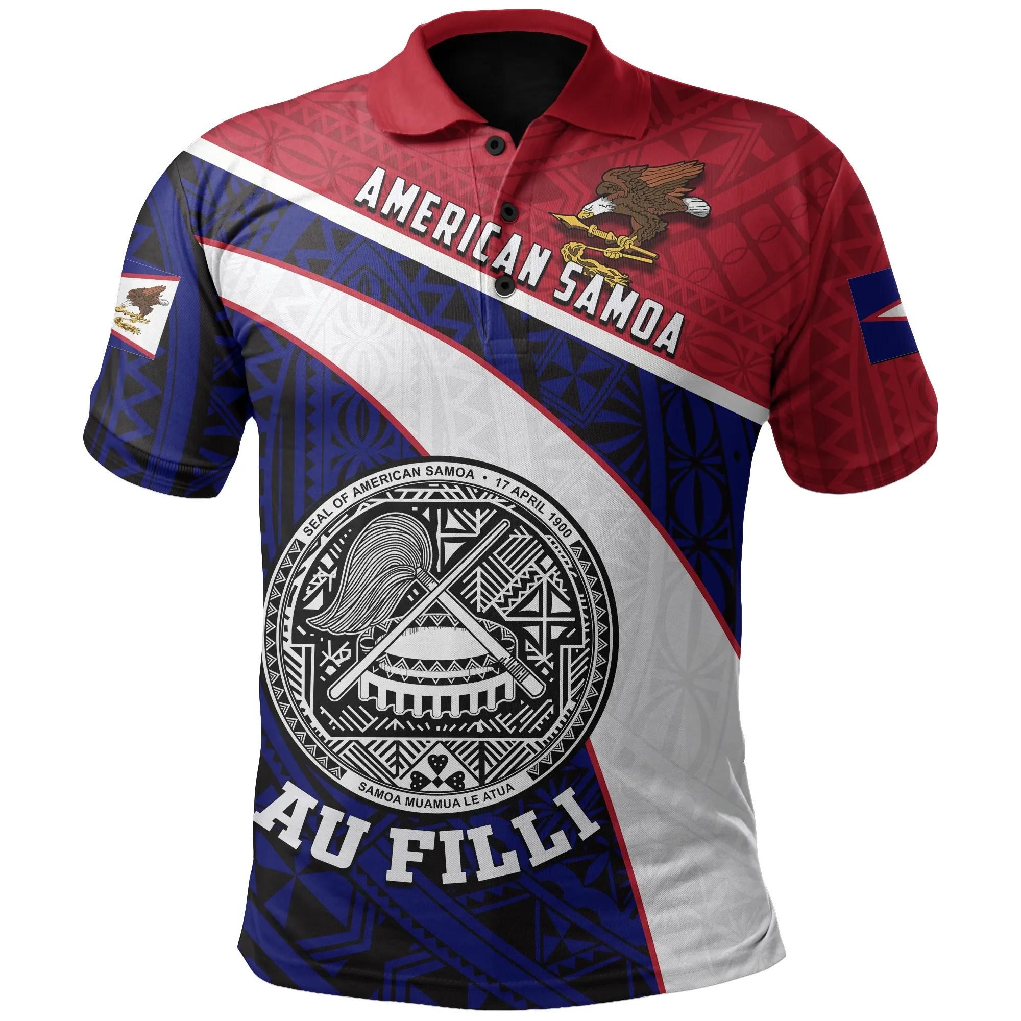 American Samoa Men's All Over Print Polo Shirt Au Filli Football TH5 American Samoa Men's All Over Print Polo Shirt Au Filli Football TH5