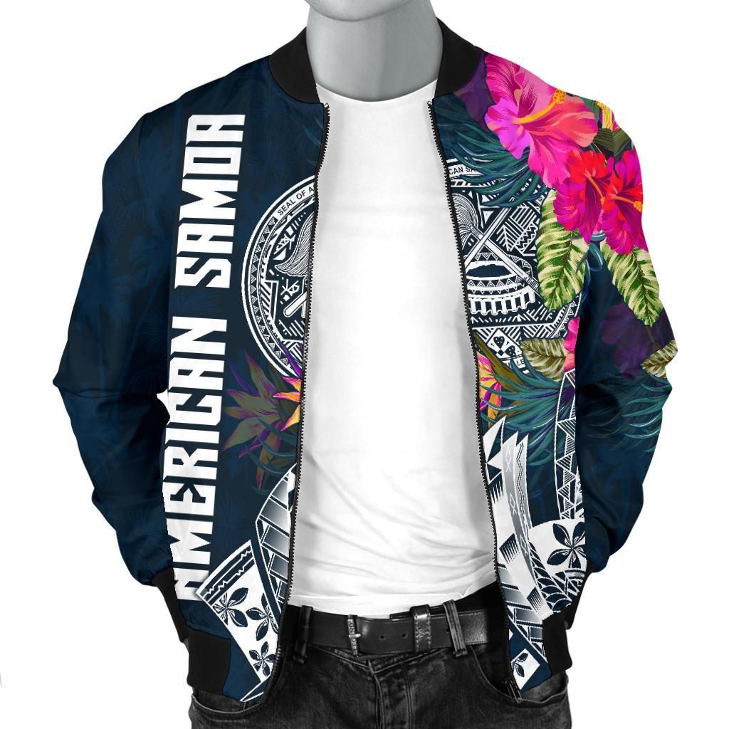 American-Samoa-Mens-Bomber-Jacket-Polynesian-Hibiscus-with-Summer-Vibes-BN15-Bomber-Jacket-2
