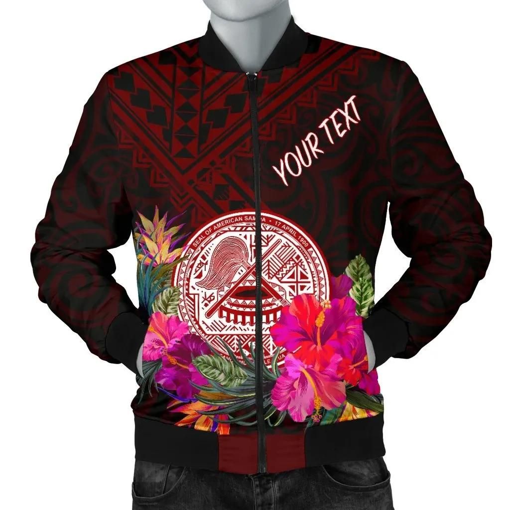 American Samoa Personalised Men's Bomber Jacket - Coat Of Arm With Polynesian Patterns - BN25 American Samoa Personalised Men's Bomber Jacket - Coat Of Arm With Polynesian Patterns - BN25