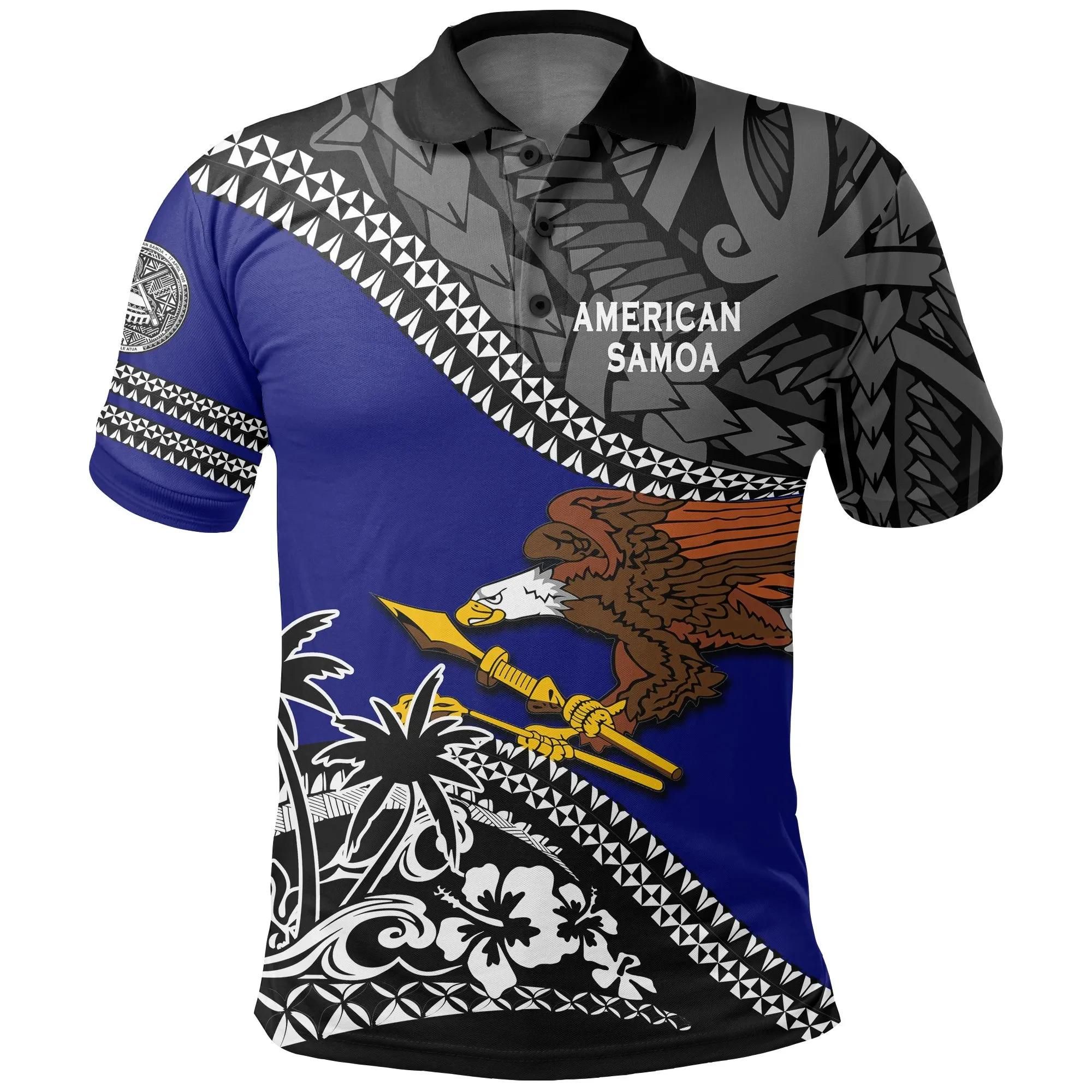 American Samoa Polo Shirt Fall In The Wave K7 American Samoa Polo Shirt Fall In The Wave K7
