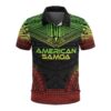 American Samoa Polo Shirt - Polynesian Chief Reggae Version - BN10