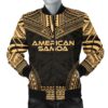American Samoa Polynesian Chief Men's Bomber Jacket - Gold Version - Bn10 Bomber Jacket