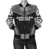 American Samoa Polynesian Chief Women'S Bomber Jacket - Black Version - Bn10 Bomber Jacket