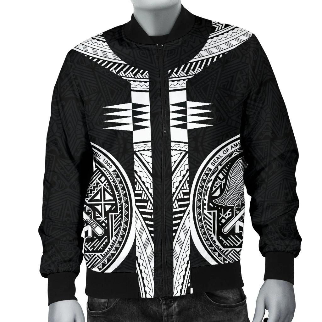 American-Samoa-Polynesian-Men-Bomber-Jacket-Black-Armor-Tattoo-BN11-2