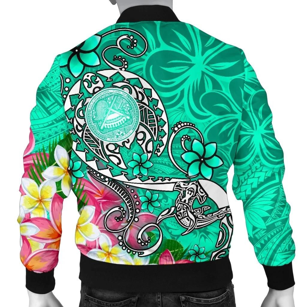 American-Samoa-Polynesian-Mens-Bomber-Jacket-Turtle-Plumeria-Turquoise-BN18-Bomber-Jacket-1