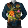 American Samoa Polynesian Personalised Men's Bomber Jacket - Legend of American Samoa (Blue) - BN15 Bomber Jacket