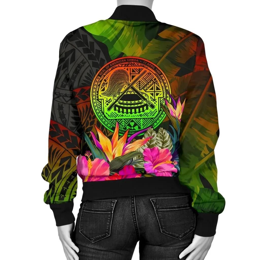 American-Samoa-Polynesian-Personalised-Womens-Bomber-Jacket-Hibiscus-and-Banana-Leaves-BN15-Bomber-Jacket-1