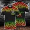 American Samoa Polynesian Turtle Tattoo Fog Reggae Polo Shirt All Over Print