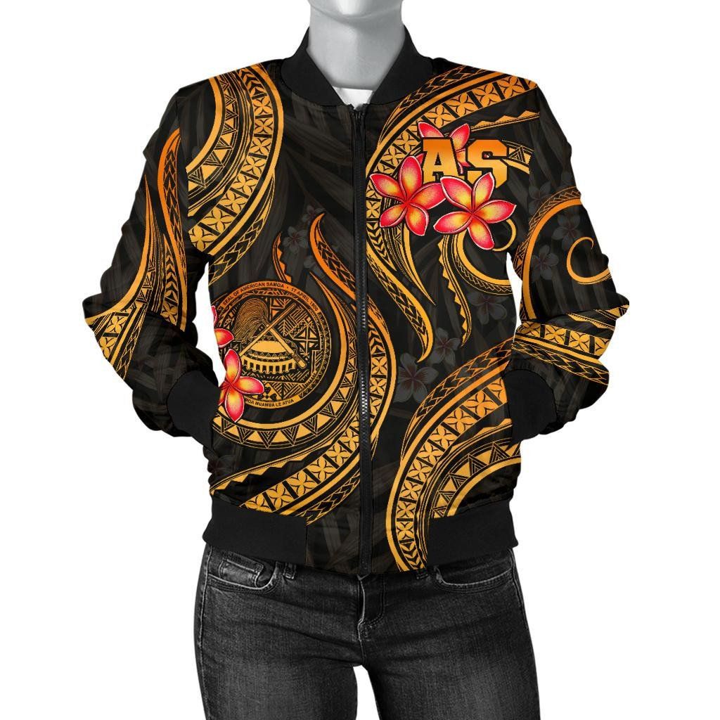 American-Samoa-Polynesian-Women-Bomber-Jacker-Gold-Plumeria-BN11-Bomber-Jacket-1