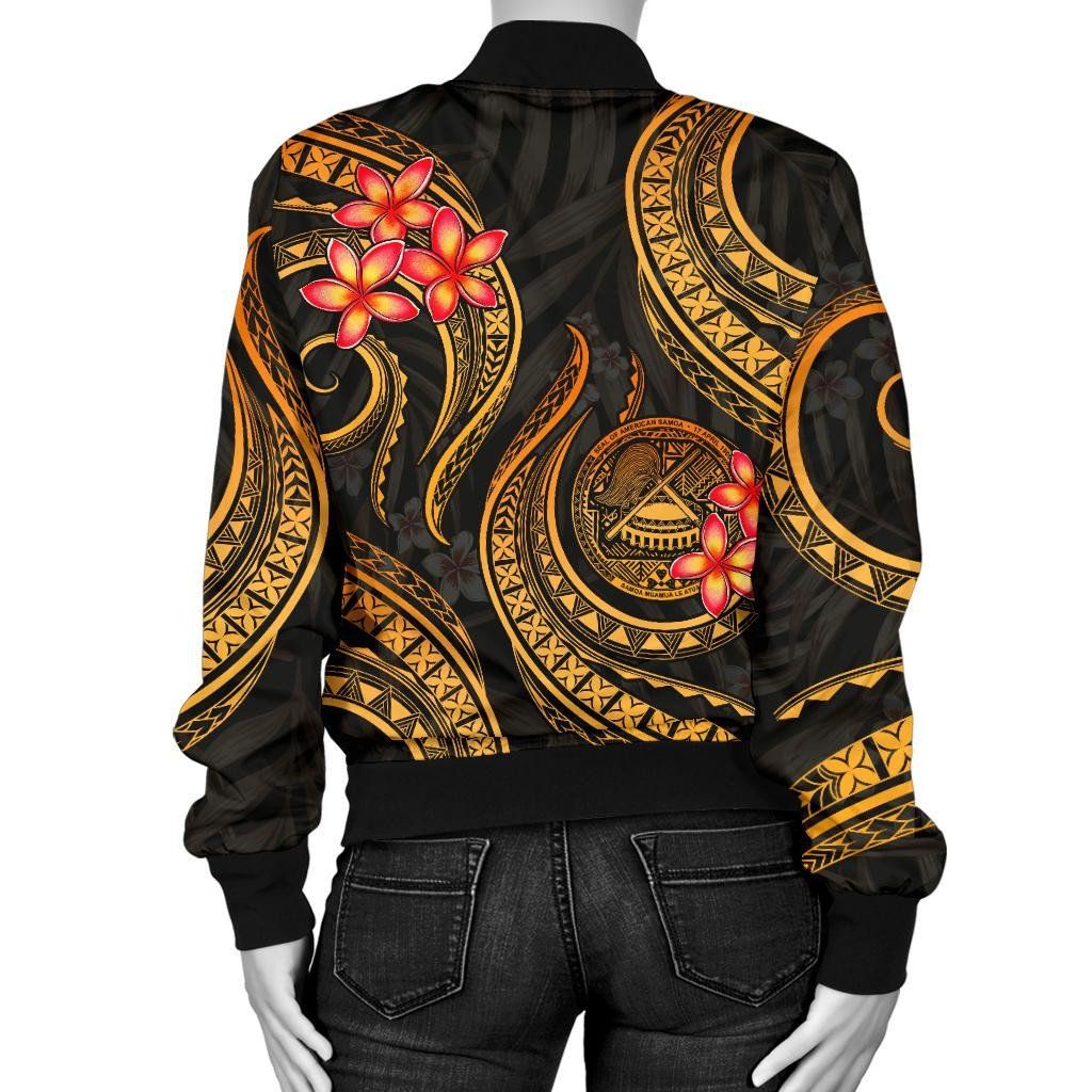 American-Samoa-Polynesian-Women-Bomber-Jacker-Gold-Plumeria-BN11-Bomber-Jacket-2