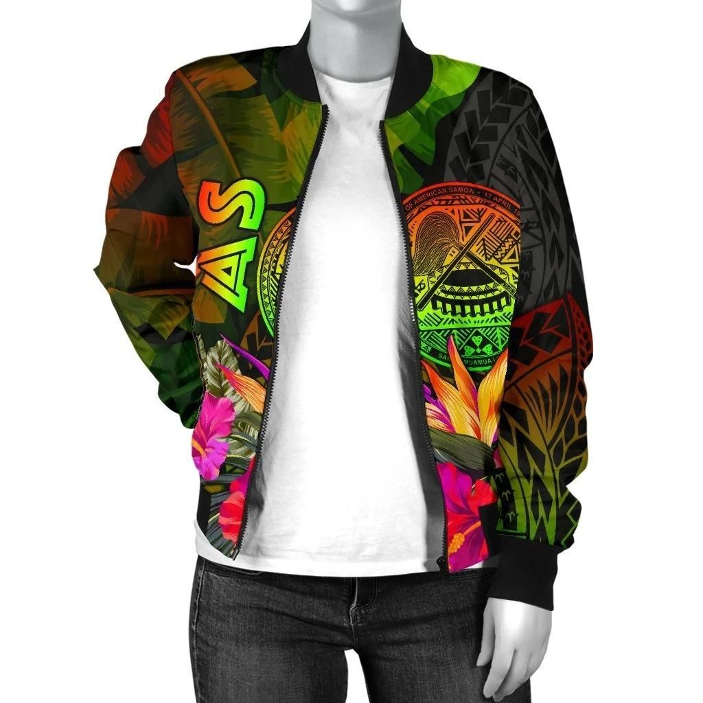 American-Samoa-Polynesian-Womens-Bomber-jacket-Hibiscus-and-Banana-Leaves-BN15-Bomber-Jacket-2