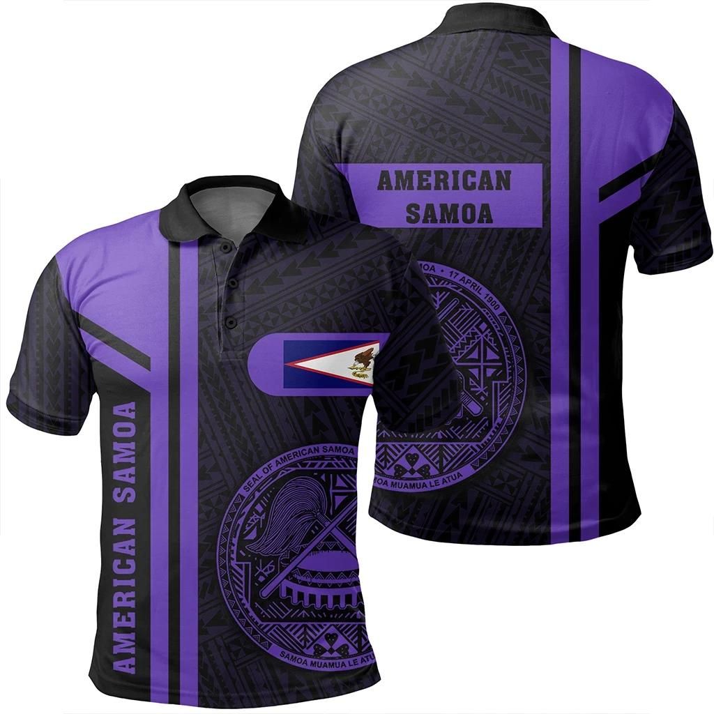 American Samoa Purple Polo Shirt- Boba Style - AH - J14 American Samoa Purple Polo Shirt- Boba Style - AH - J14