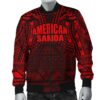 American Samoa Spirit Men's Bomber Jacket (Red) A16 Bomber Jacket