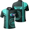 American Samoa Turquoise Polo Shirt- Boba Style - AH - J14