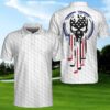 American Skull Golf Clubs Polo Shirt